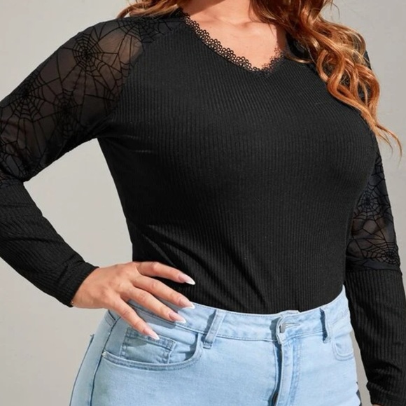 Spiderweb mesh insert long sleeve - Picture 1 of 3